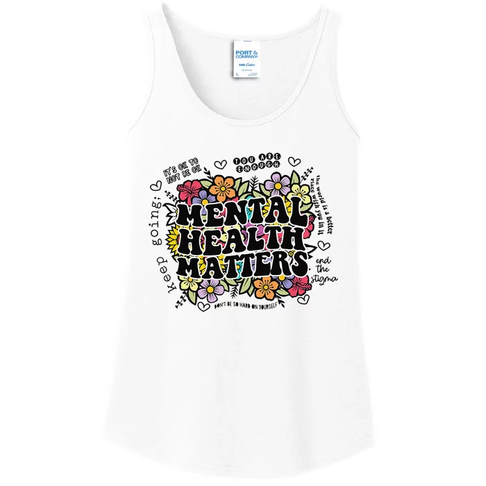 Mental Health Matters Gift Human Brain Illness Awareness Ladies Essential Tank