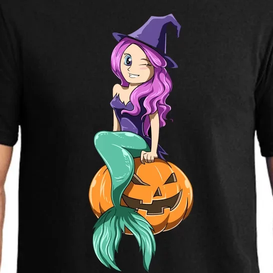 Mermaid Halloween Mermaid Pumpkin Gift Mermaid Halloween Pajama Set