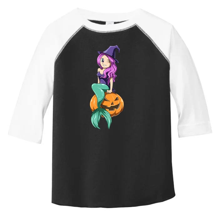 Mermaid Halloween Mermaid Pumpkin Gift Mermaid Halloween Toddler Fine Jersey T-Shirt