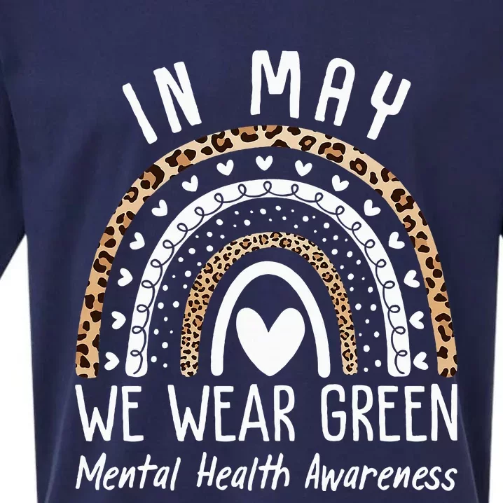 Mental Health Matters We Wear Green Mental Health Awareness Sueded Cloud Jersey T-Shirt