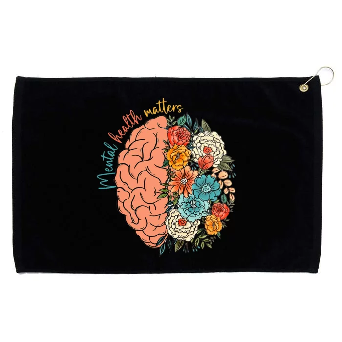 Mental Health Matters Human Brain Illness Awareness Grommeted Golf Towel