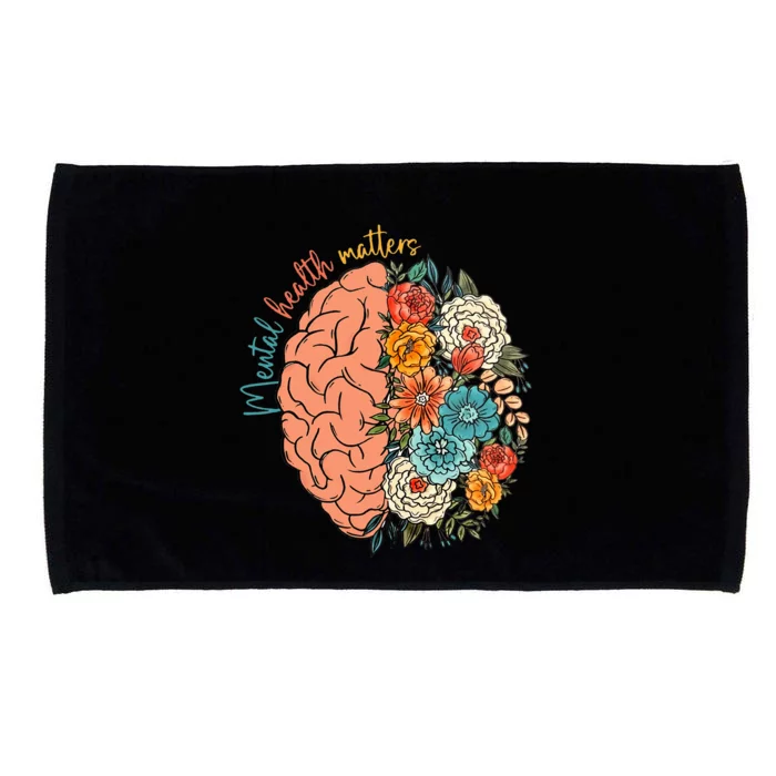 Mental Health Matters Human Brain Illness Awareness Microfiber Hand Towel