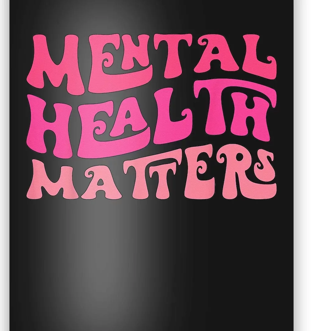 Mental Health Matters Groovy Psychologist Therapy Squad Poster