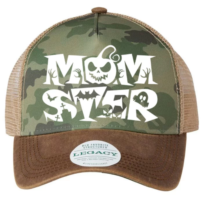 Momster Halloween Mama Funny Matching Family Legacy Tie Dye Trucker Hat