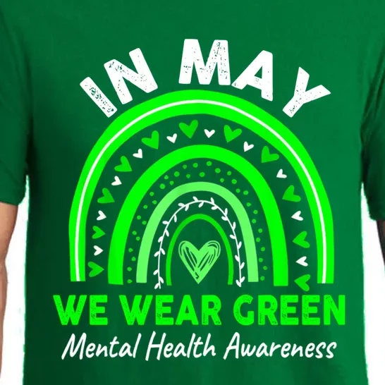 Mental Health Matters We Wear Green Mental Health Awareness Month Pajama Set