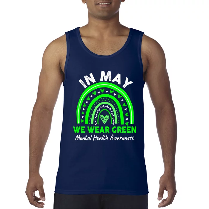 Mental Health Matters We Wear Green Mental Health Awareness Month Tank Top