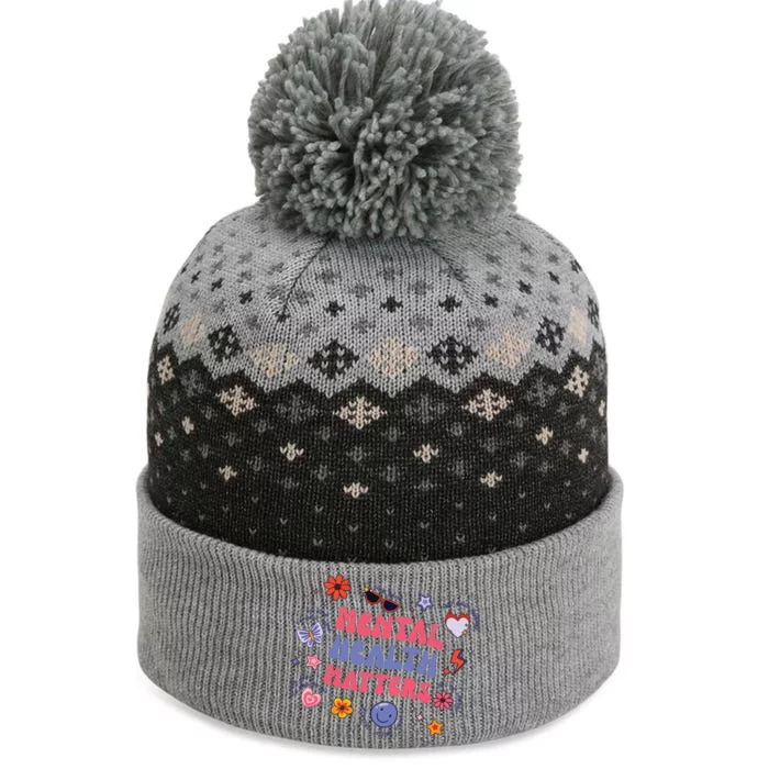 Mental Health Matters The Baniff Cuffed Pom Beanie