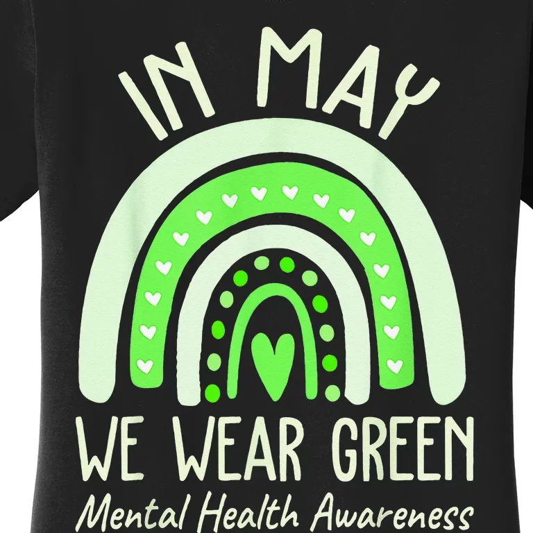 Mental Health Matters We Wear Green Mental Health Awareness Women's T-Shirt