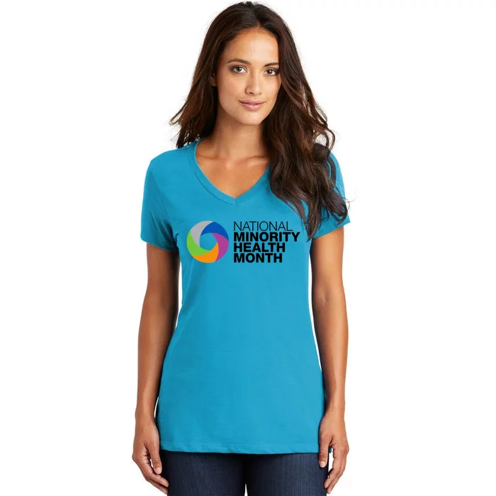 Minority Health Month Gift Cool Gift National Minority Health Month Cool Gift Women's V-Neck T-Shirt