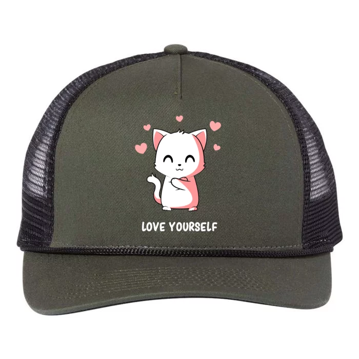 Mental Health Motivational Self Love Motivation Retro Rope Trucker Hat Cap