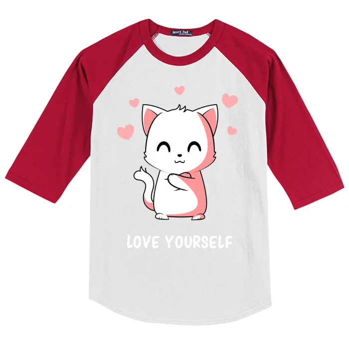 Mental Health Motivational Self Love Motivation Kids Colorblock Raglan Jersey