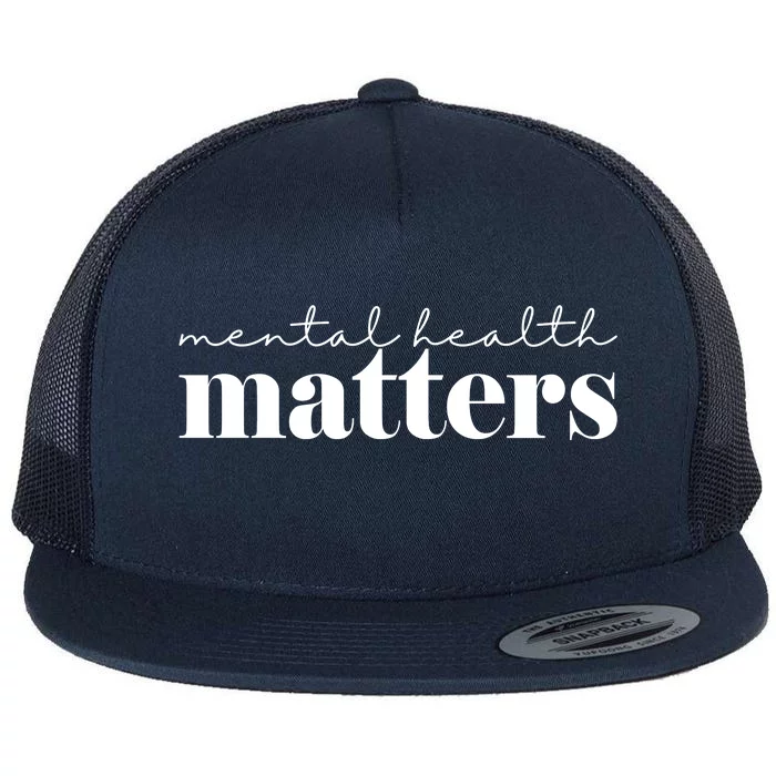 Mental Health Matters Awareness Flat Bill Trucker Hat