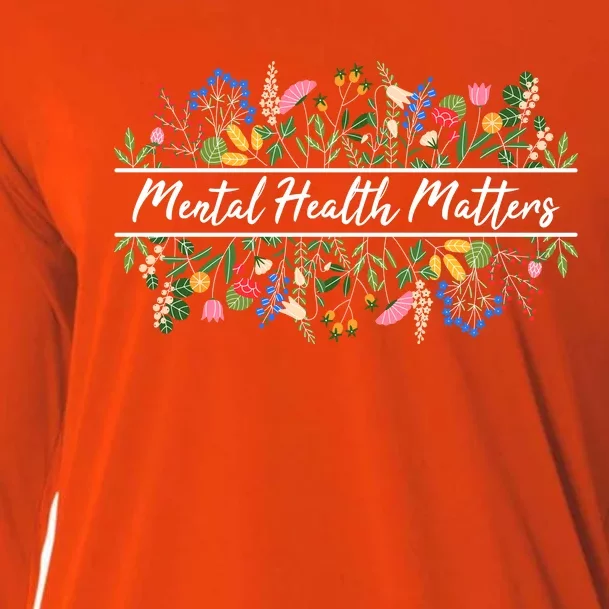 Mental Health Matters Floral Wildflowers Cooling Performance Long Sleeve Crew