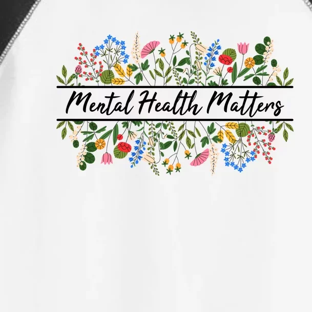 Mental Health Matters Floral Wildflowers Toddler Fine Jersey T-Shirt