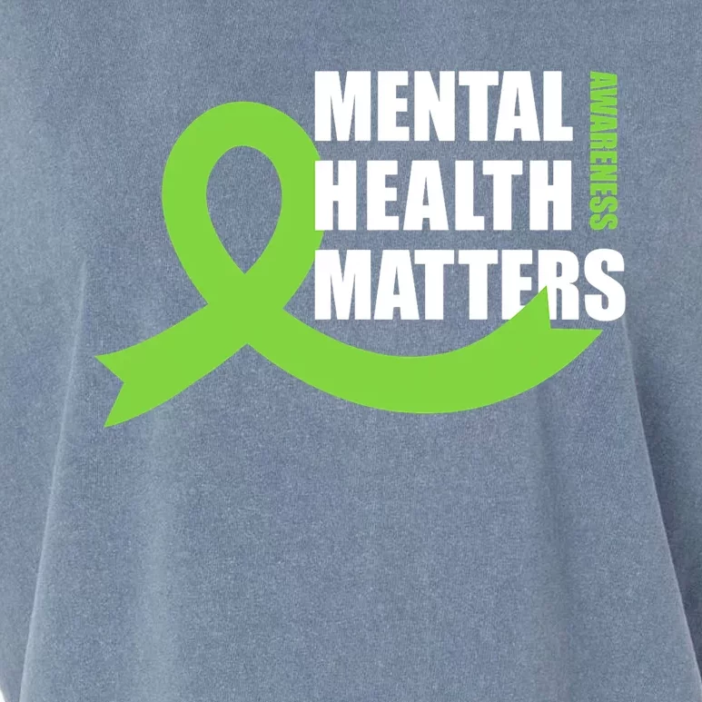 Mental Health Matters Quotes Health Awareness End The Stigma Garment-Dyed Women's Muscle Tee