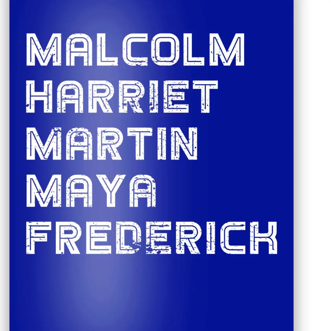 Malcolm Harriet Martin Maya Frederick Black Leaders Meaningful Gift Poster