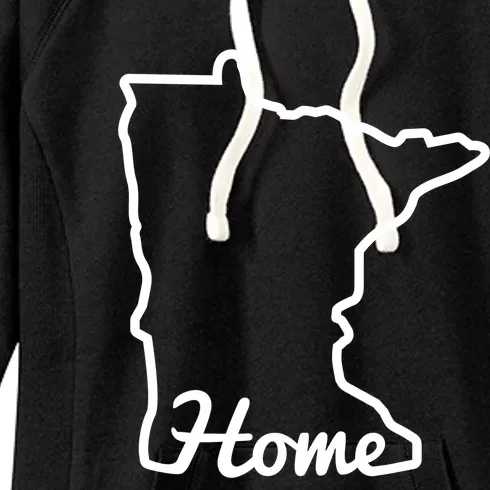 Minnesota Home Mn State Map Minnesotan Gift Meaningful Gift Women's Fleece Hoodie