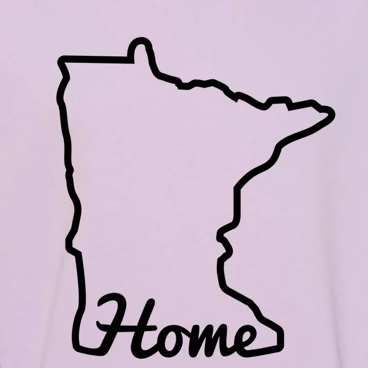 Minnesota Home Mn State Map Minnesotan Gift Meaningful Gift Garment-Dyed Sweatshirt