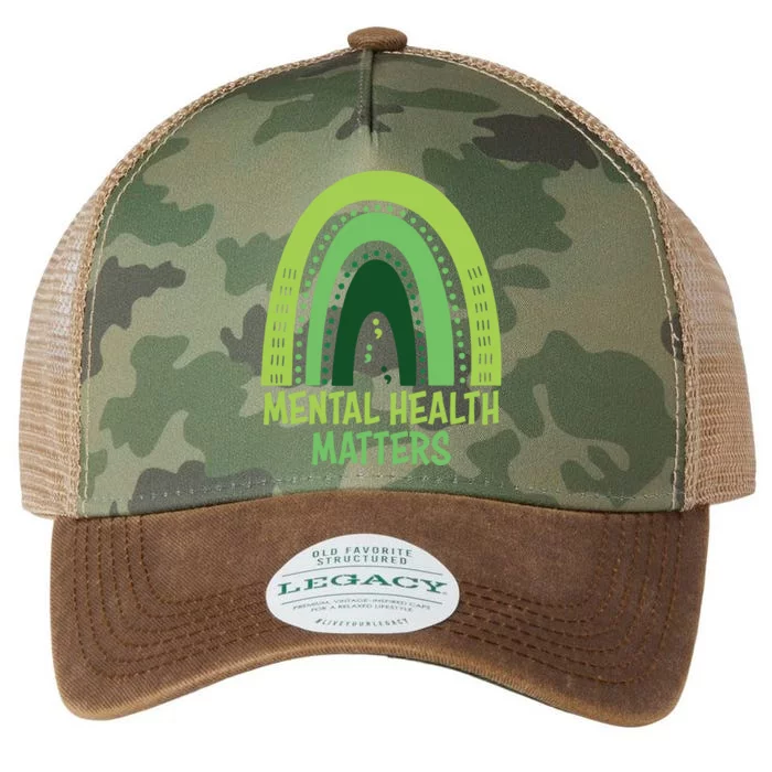 Mental Health Matters Green Rainbow Legacy Tie Dye Trucker Hat