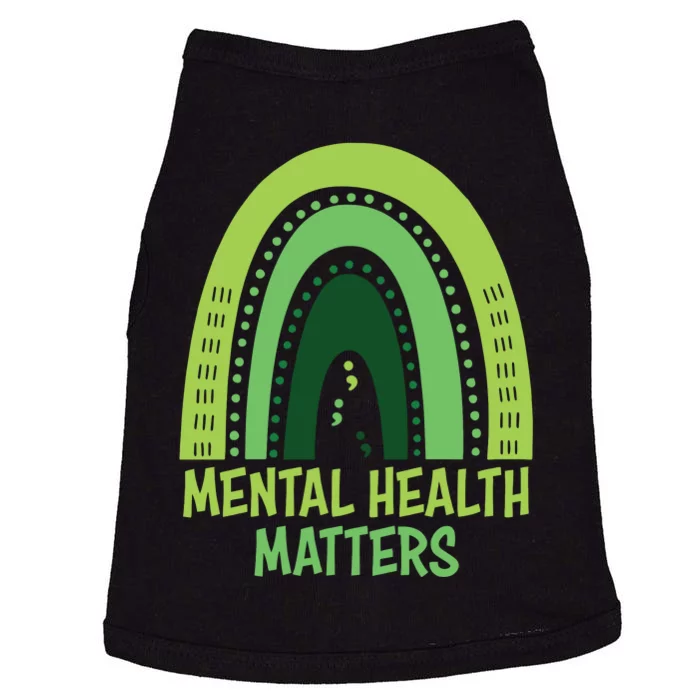 Mental Health Matters Green Rainbow Doggie Tank