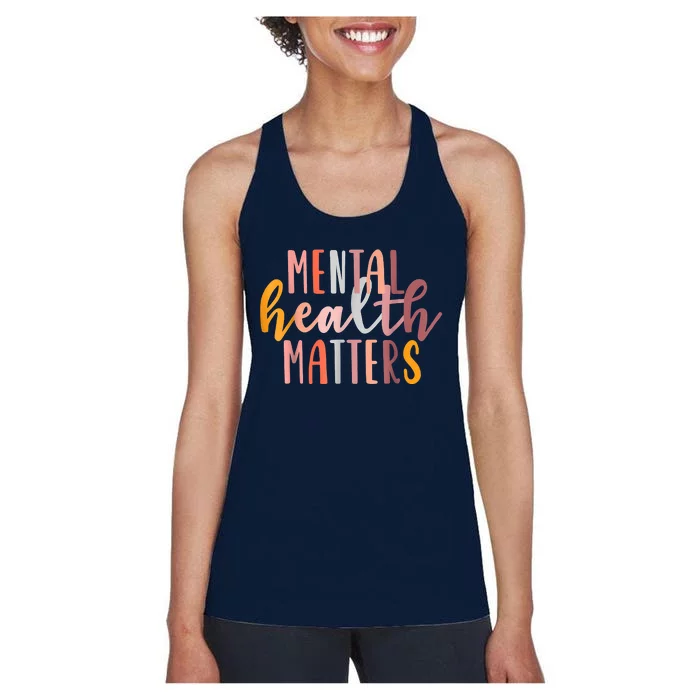 Mental Health Matters Human Brain Illness Awareness Women's Racerback Tank