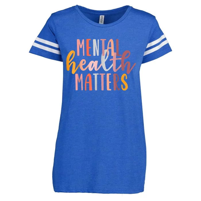 Mental Health Matters Human Brain Illness Awareness Enza Ladies Jersey Football T-Shirt