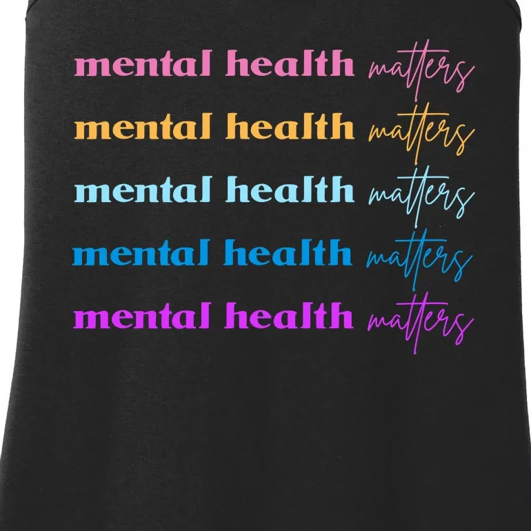 Mental Health Matter Colorful Awareness Ladies Essential Tank