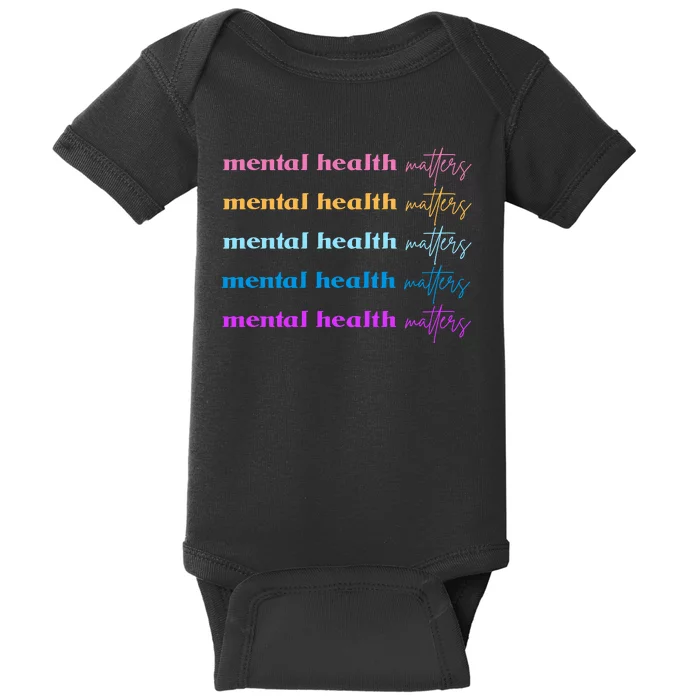 Mental Health Matter Colorful Awareness Baby Bodysuit