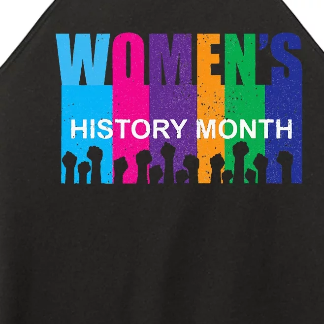 March History Month Retro Distressed Women’s Perfect Tri Rocker Tank