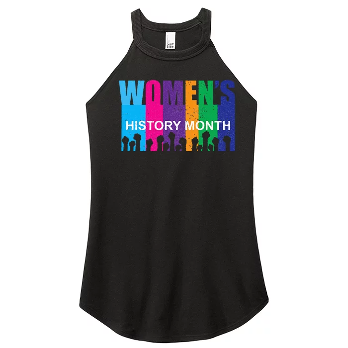 March History Month Retro Distressed Women’s Perfect Tri Rocker Tank