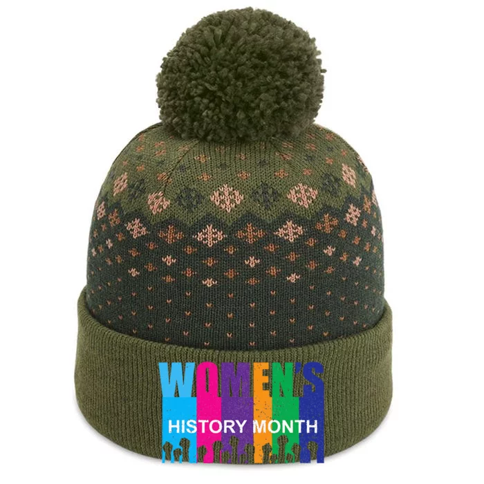 March History Month Retro Distressed The Baniff Cuffed Pom Beanie