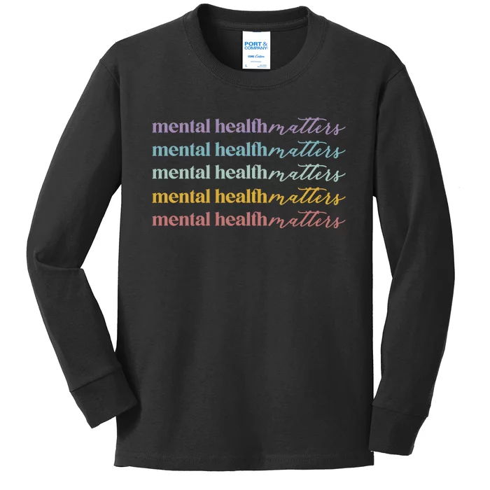 Mental Health Matters Kids Long Sleeve Shirt