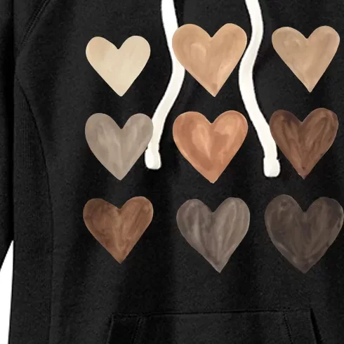 Melanin Hearts Women's Fleece Hoodie