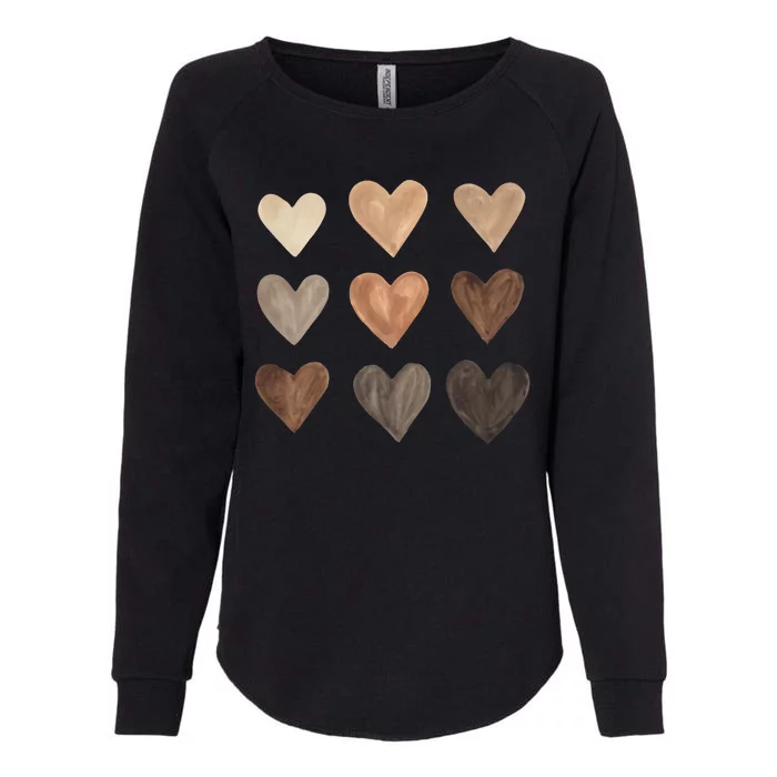 Melanin Hearts Womens California Wash Sweatshirt