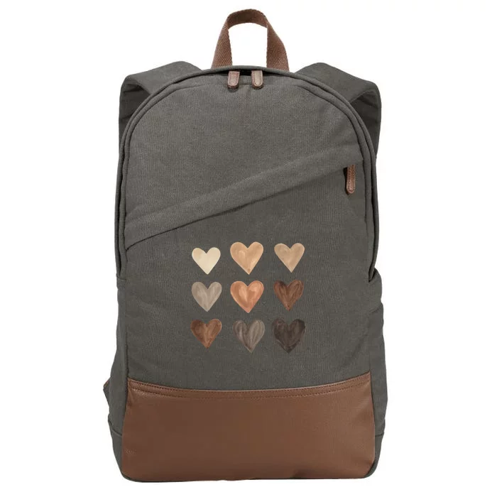 Melanin Hearts Cotton Canvas Backpack