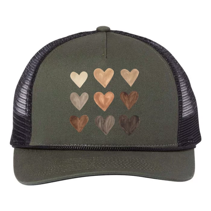 Melanin Hearts Retro Rope Trucker Hat Cap