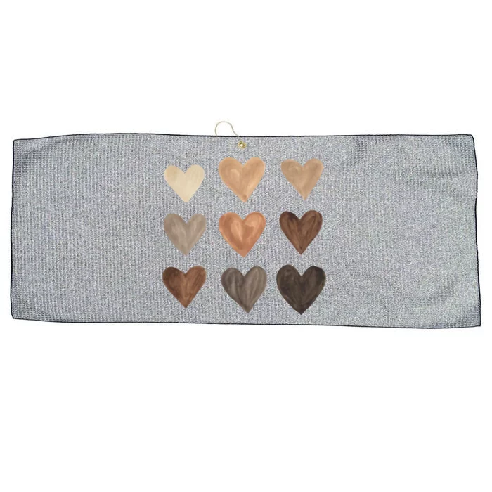 Melanin Hearts Large Microfiber Waffle Golf Towel