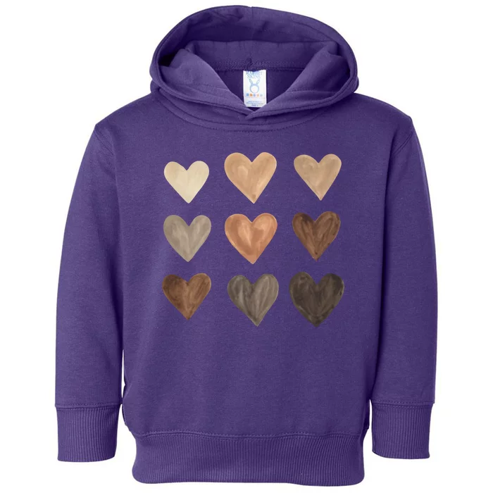 Melanin Hearts Toddler Hoodie