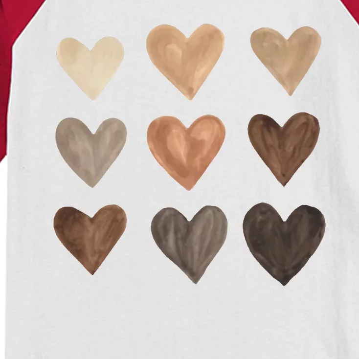 Melanin Hearts Kids Colorblock Raglan Jersey