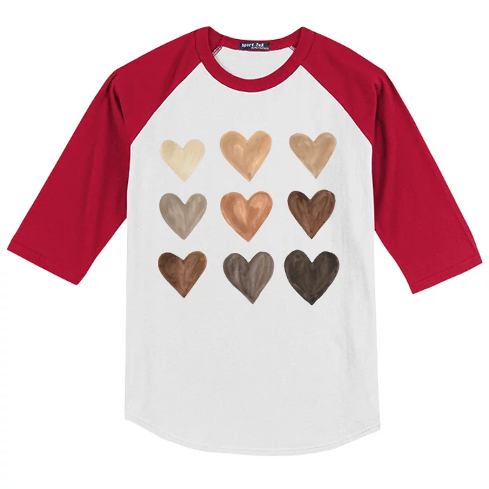 Melanin Hearts Kids Colorblock Raglan Jersey