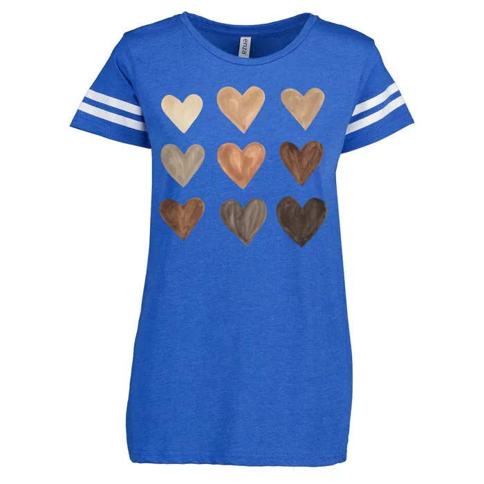 Melanin Hearts Enza Ladies Jersey Football T-Shirt