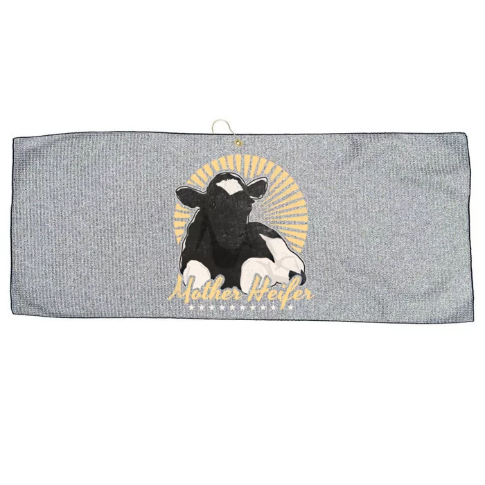 Mother Heifer Mother's Day Farmer Gift Large Microfiber Waffle Golf Towel