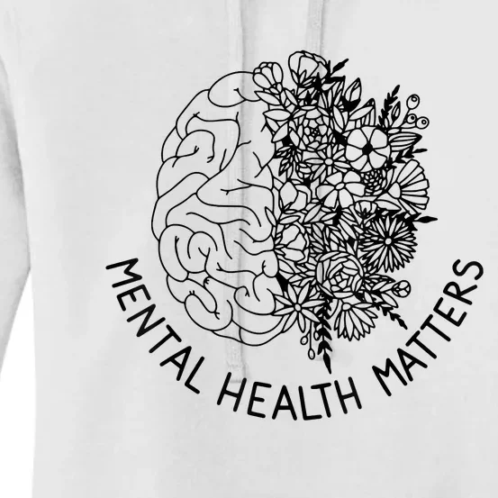 Mental Health Matters Human Brain Illness Awareness Women's Pullover Hoodie