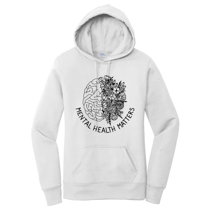 Mental Health Matters Human Brain Illness Awareness Women's Pullover Hoodie