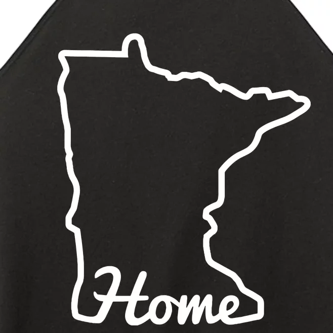 Minnesota Home Mn State Map Native Minnesotan Women’s Perfect Tri Rocker Tank