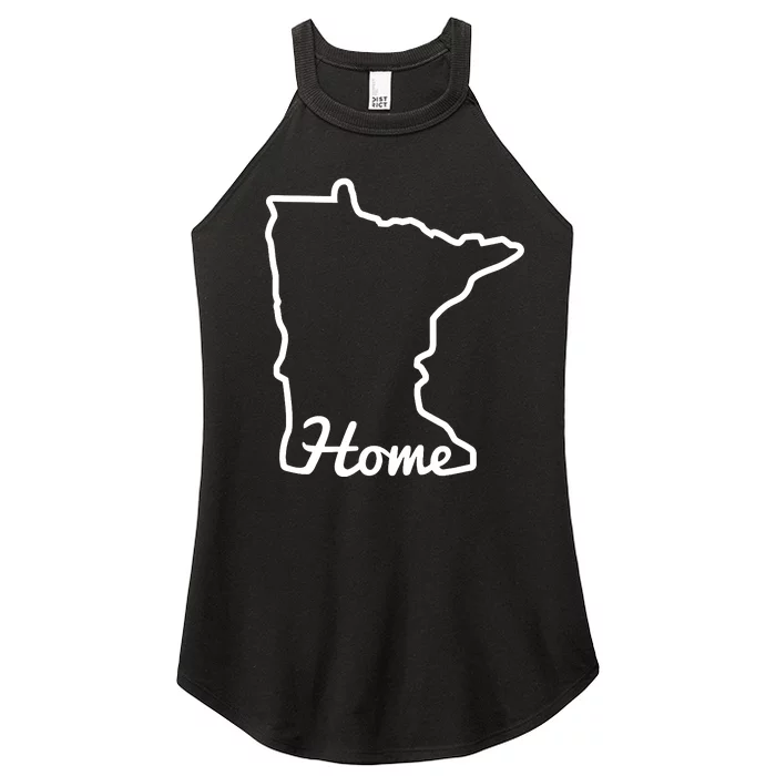 Minnesota Home Mn State Map Native Minnesotan Women’s Perfect Tri Rocker Tank