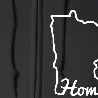 Minnesota Home Mn State Map Native Minnesotan Full Zip Hoodie