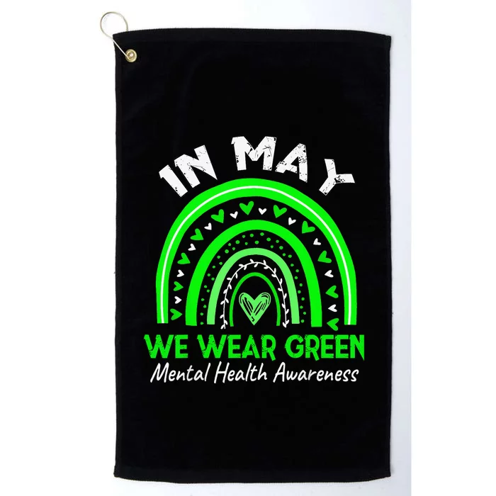 Mental Health Matters We Wear Green Mental Health Awareness Platinum Collection Golf Towel