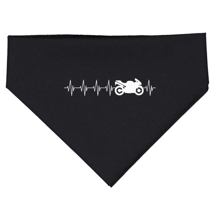 Motorcycle Heartbeat USA-Made Doggie Bandana