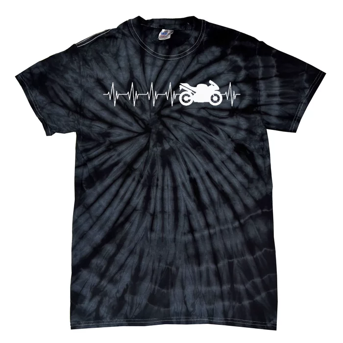 Motorcycle Heartbeat Tie-Dye T-Shirt